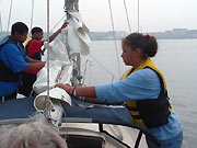 Photo: Cadets Fastening Sails